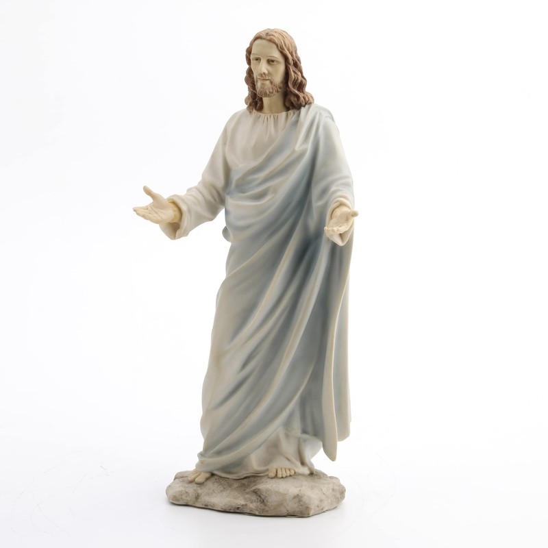 Unicorn Studio Jesus with Open Arms Decorative Statue Figurine, White
