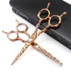 Hair Cutting Scissors, 5.5 Inch Professional Steel Leopard Ceramics Hair