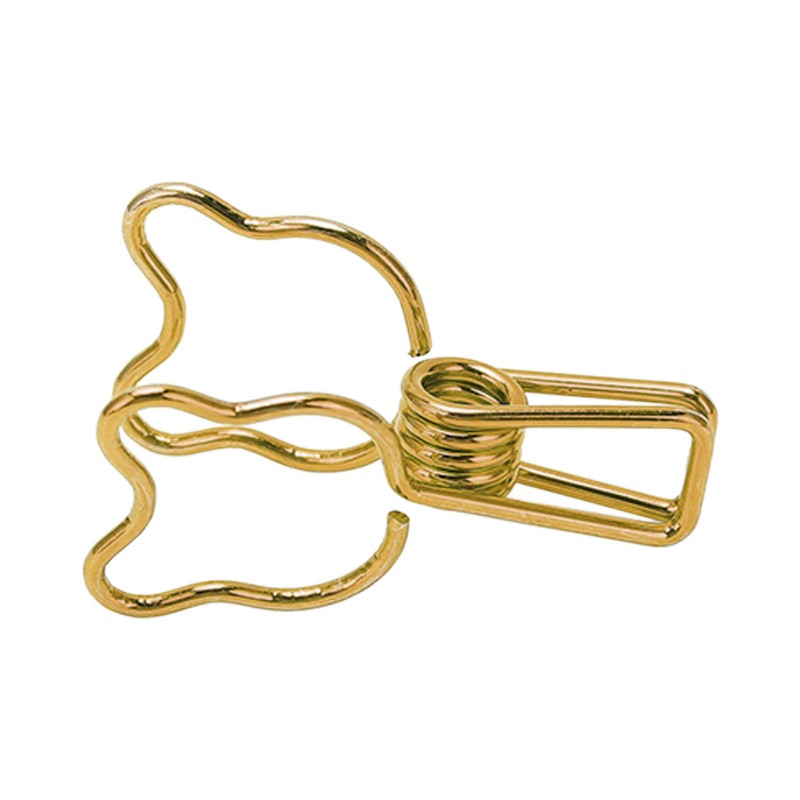 100pcs Binder Clip Hollow Cartoon Bear Long Tail Metal Paper
