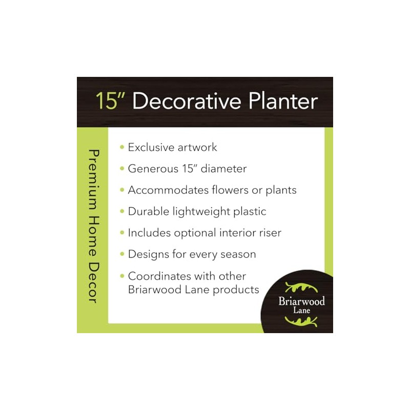 Briarwood Lane Holiday Plaid Large Planter