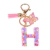 YPYMOD Lnitialen Keyring Tassel Butterfly Sequins Love Letter Keyring, Pink,