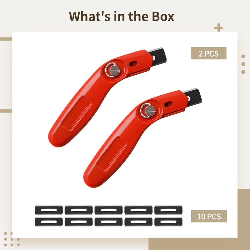 2 Pcs Carpet Cutters, Heavy Duty Utility Knives with Blades,