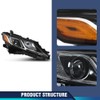 PIT66 Headlight Assembly Right Passenger Side Compatible with Toyota Camry
