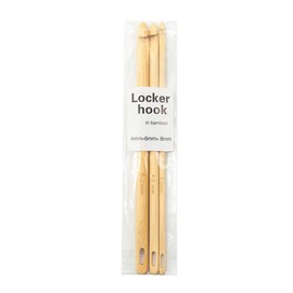 buwei 3pcs Wooden Locker Hook Crochet Thread Needles Hand Knitting Tool DIY Crafts 4/6/8mm