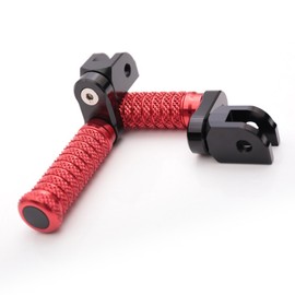 MC MOTOPARTS POLE Red CNC 25mm Extension Riser Front Foot Pegs Compatible with X-11 1999-2007