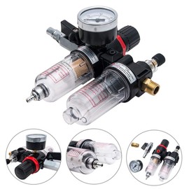 1/4" BSP Air Filter Regulator Compressor HugeAuto Air Filter Moisture Water Trap Pneumatic Tools Oil Lubricator-Type2