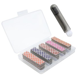 Aoyswuz Pack of 25 Sanding Sponge Grit 320-1000 Polishing Sponge with Storage Box and Cleaning Brush, Wet and Dry Hand Sanding Block for Toys and Model