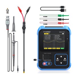 Echouswin DSO-TC3 Oscilloscope - 3-in-1 Handheld Oscilloscope & DDS Signal Generator & Transistor Tester, 500Khz Bandwidth 10MSa/s Sampling Rate, 6 Types of Waveforms, Transistors Measure