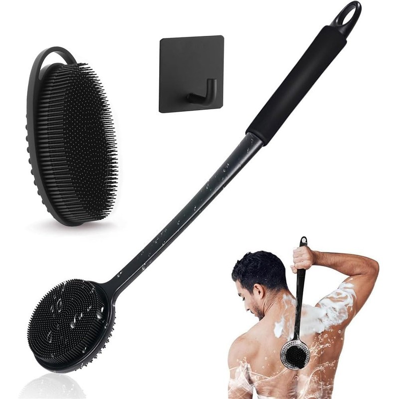 Set de cepillos corporales y de baño de silicona, cepillo