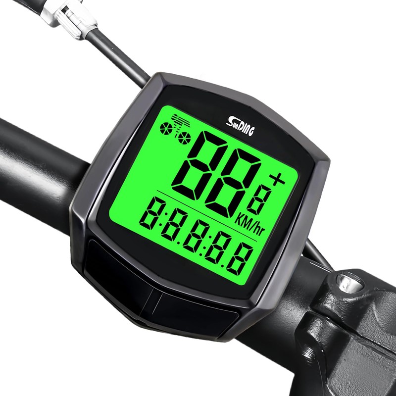AMFUN Bike Computer-Universal 16 Functions-IPX5 Waterproof -GPS Speedometer, Backlit Touch