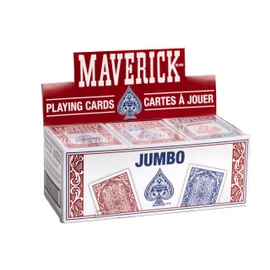 Maverick Jumbo 12 Pack Playing Cards , Blue