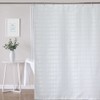 YISURE Short Shower Curtain, White Jacquard Shower Curtain for Bathroom