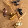 Goo-Ki 6 Pack Brushed Brass Cabinet Knobs with Backplate Zinc