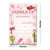 KGHYT Cowgirl Saddle Up Birthday Invitations 20 Cards With Envelopes,Birthday