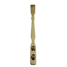 Dependable Industries inc. Essentials Bamboo Wood Back Scratcher with Massage Rollers Long Reach Therapeutic