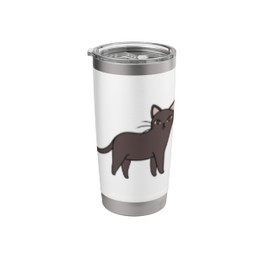 Funny Cat Tomcat Kitty Feline Whiskers is Intrigued Stainless Steel Insulated Tumbler