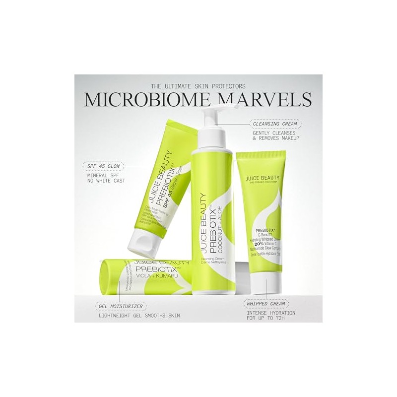 Juice Beauty Prebiotix Flash facial instantáneo, máscara exfoliante y limpiador