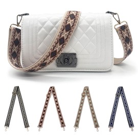 ASKJDKK Purse Straps Replacement Crossbody - Adjustable Bag Strap for Purses, Wide Shoulder Strap for Women Guitar Purses (YMX035-brown)