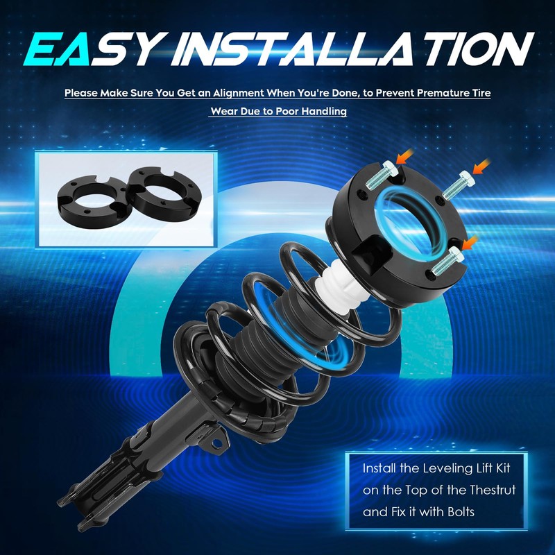 2 inch Front Leveling Lift Kit Compatible with 2003-2023 Toyota