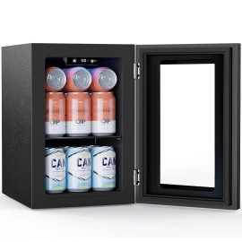 COWSAR Beverage Refrigerator 24-Can Mini Fridge,Small Adjustable Digital Thermostat