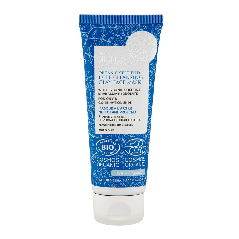 Natura Siberica Organic Certified Deep Cleansing Clay Face Mask for