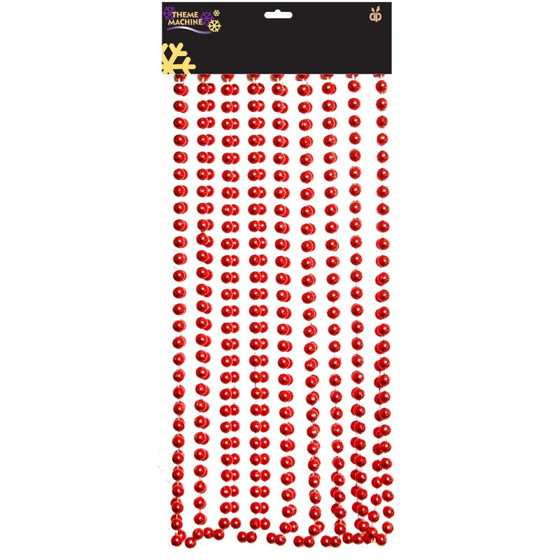 Christmas / Xmas Bead Chain - Garland 2.7m - RED