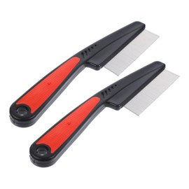 Healeved Professional Scalp Brush Metal Comb for Dandruff Removal Fine Tooth Combs Set