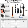 Orlushy 100W Submersible Aquarium Heater, Adjustable Fish Tank Heater with