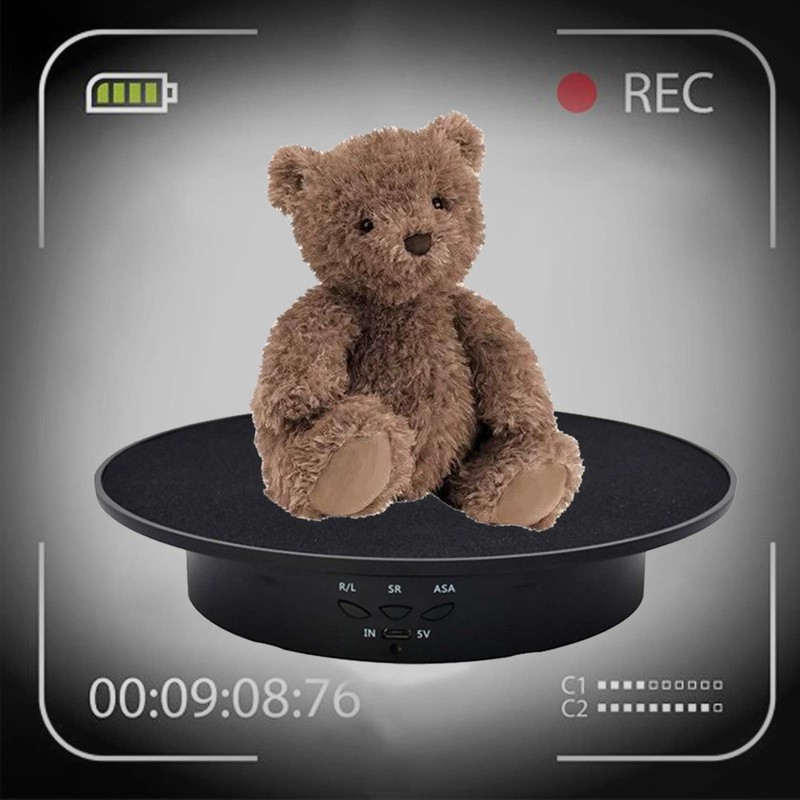 CDIYTOOL Motorized Turntable Display Stand, 90-180-360 Degree Electric Display Stand,