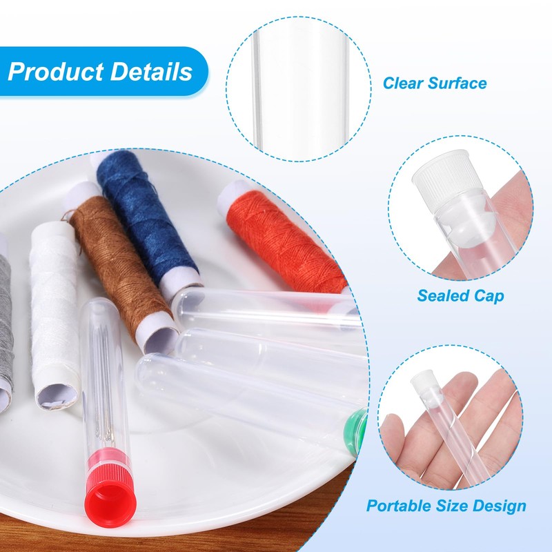 PATIKIL 4" Length Plastic Sewing Needle Storage Holder, 10 Pcs