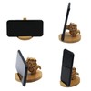 Amamcy Cute Tiger Cell Phone Holder Stand Wooden Smartphone Desk