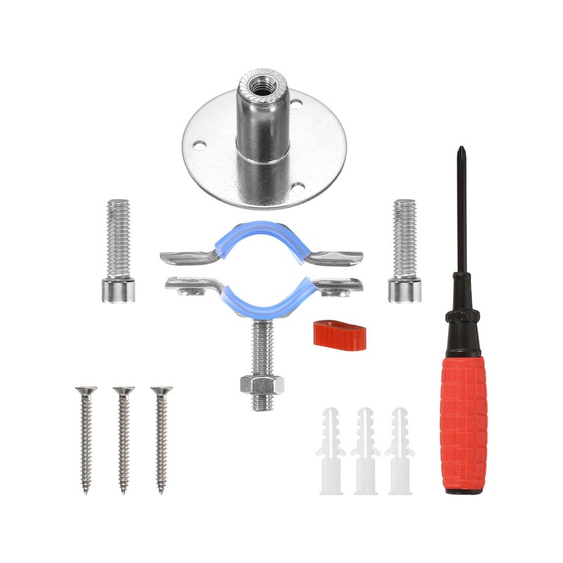 sourcing map 2pcs Pipe Support, Stainless Steel Wall Mount Ceiling