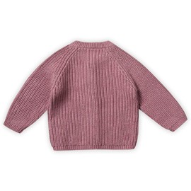 Stellou & friends Baby Cardigan for Girls and Boys, Unisex High-Quality and Soft Baby Clothing Made of 100% Cotton, I V, Oeko-Tex Certified, Rose (rose blend)