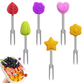 Pack of 6 Children's Finger Food Picks, Fruit Forks, Children's Fruit Forks, Snack, Mini Forks for Children, Lunch Box, Party, Afternoon Tea