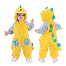 TONWHAR Kids' And Toddlers' Infant Tiger Dinosaur Animal Fancy Dress Costume Outfit Hooded Romper Jumpsuit(2-3T/Height:36"-39")