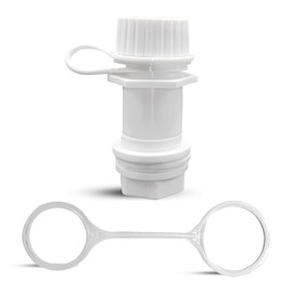 Threaded Drain Plug with Plastic Tethered Cap for Cooler, with Igloo 50-165 Qt Coolers(1 Set+1 Plastic tethe)