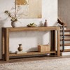 Tribesigns 63 Inch Entryway Console Table, 2-Tier Farmhouse Narrow Sofa