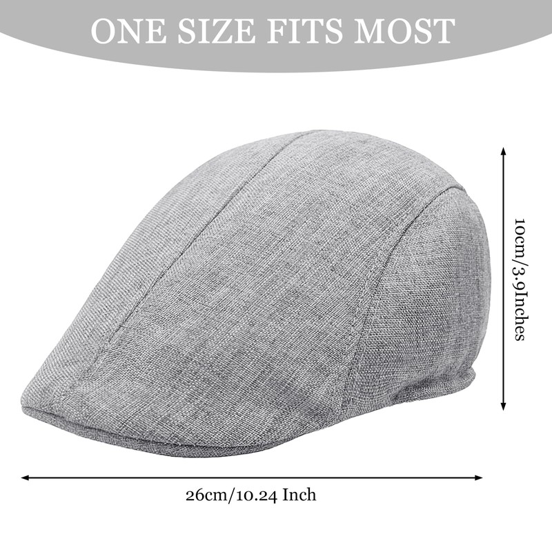 Mens Flat Caps, Beret Irish Forward Cap, Casual Trend Linen