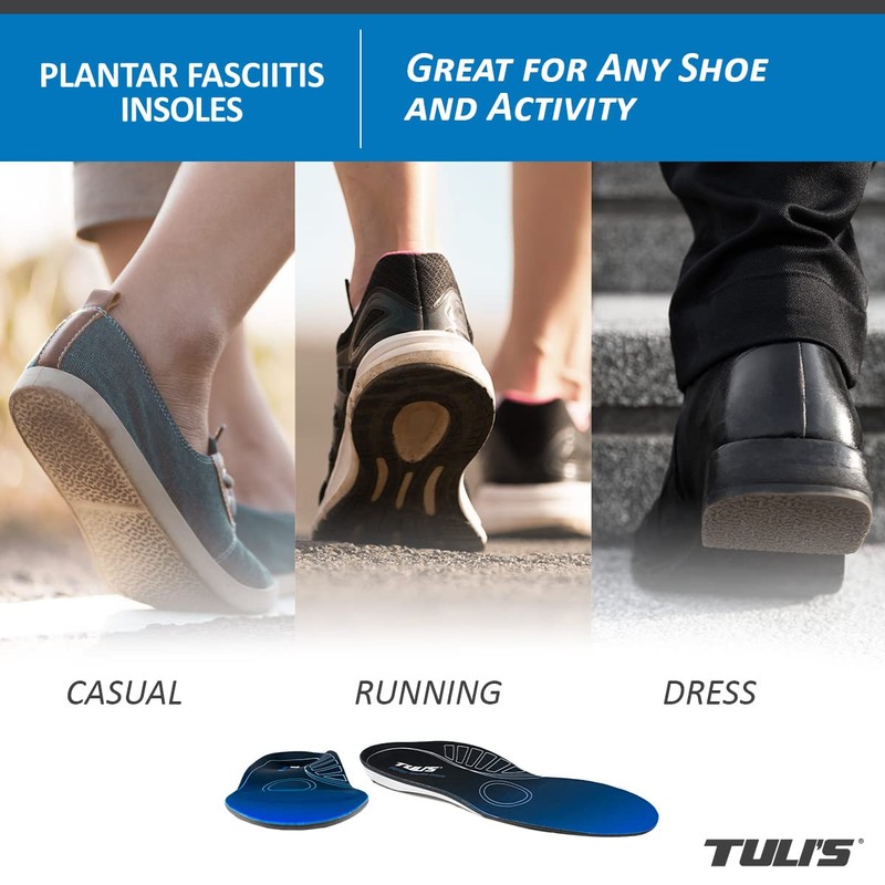 Tuli's Plantar Fasciitis Insole - Full Length Orthotic Shoe Insole