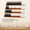 LASHVIEW Eyelash Extensions,Individual Lashes,Premium Single&Classic Lases,0.15 D Curl Thickness 13mm,Natural