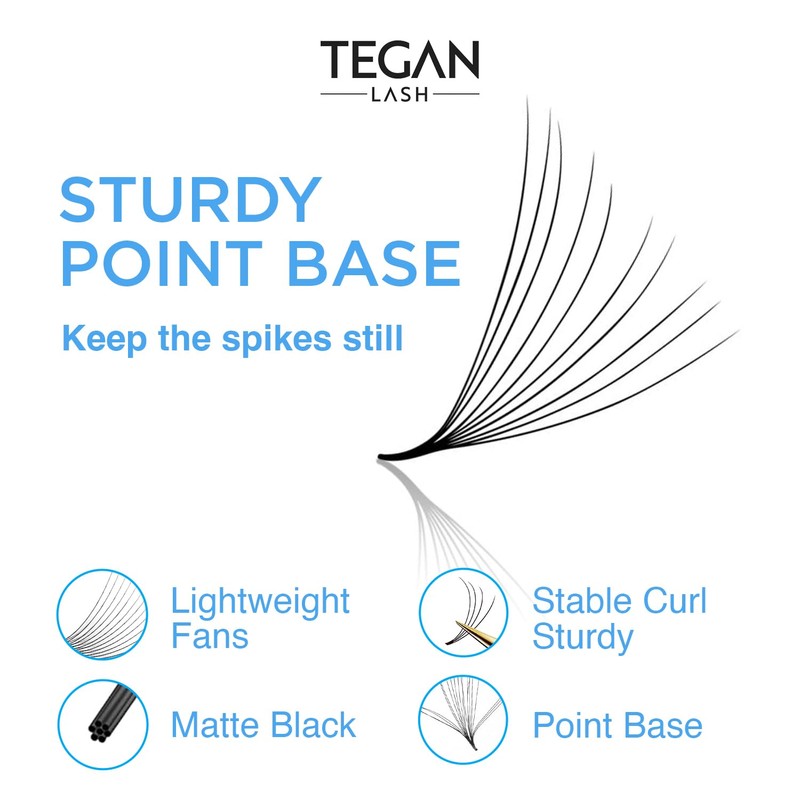 TEGAN LASH 500 Extensiones De Pestañas Promade Fans Volume, Pestañas