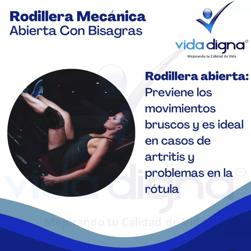 SuperConfort Rodillera Mecanica Abierta Con Varillas Laterales Ortopedica