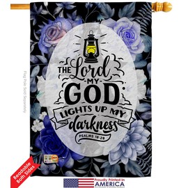 Angeleno Heritage Lord My God House Flag Religious Bible Verses Bless Faith Thank Hope Pray Christian Religion Small Decorative Gift Yard Banner Double-Sided Made in USA 28 X 40