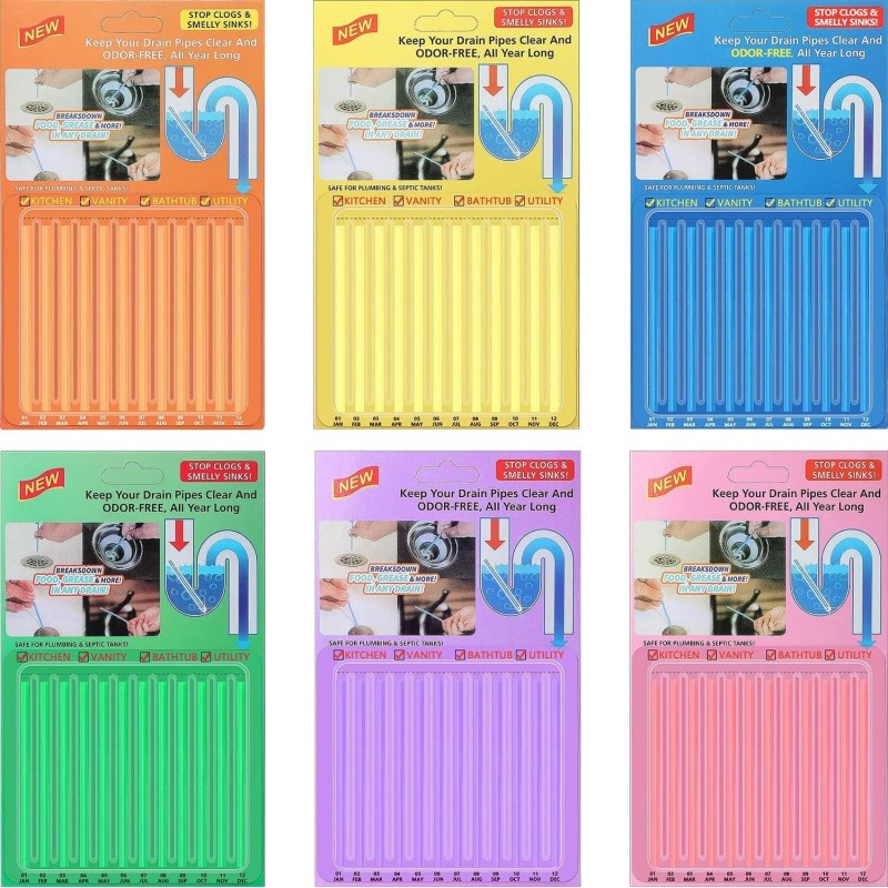 Sticks 72 Pack Sani Sticks – Drain Cleaner & Deodorizer,