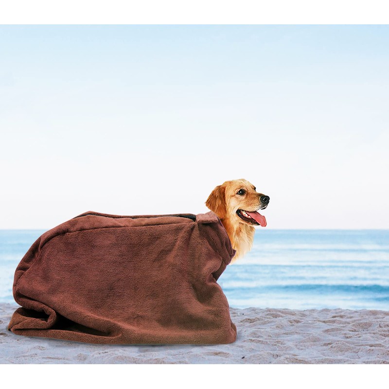 Geyecete Premium Microfiber dog towel bag Dog Drying Bag with