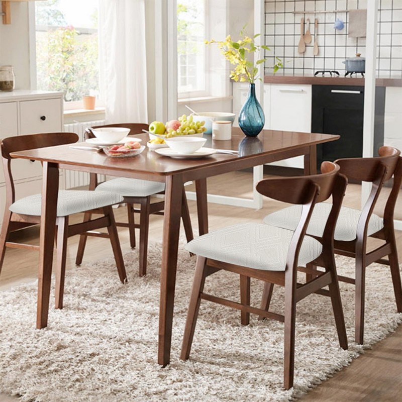 SearchI Seat Covers for Dining Chairs, 4 Pack Stretchable Removable