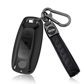 PIMOHI Nissan X-Trail T33 Key Case, Sakura Key Cover, c28 e-power Serena, Aria, Smart Key Case, TPU Scratch-Resistant, black + clear