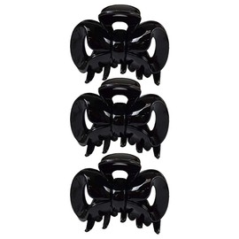 3.5 Bow Jaw Clip - Set of 3 Black