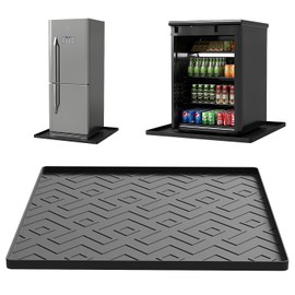 EWX Mini Fridge Silicone Mat 19.7"x19.7"x0.8" - Non-Slip, Spill-Proof, Drip Prevention | Ideal for Refrigerators, Washing Machines, Dryers, Wine Coolers, and Dishwashers