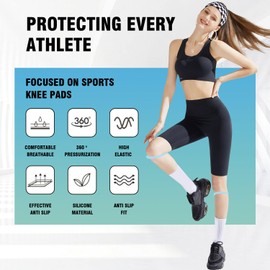 Kecartu 2PCS Patella Knee Pads Straps, Fluorescence Blue